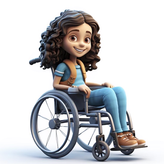 Young woman in Wheelchair